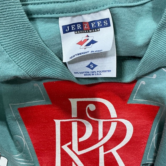 Standard Railroad of America Train Museum Graphic Short Sleeve Tee Shirt Teal S - Picture 6 of 12